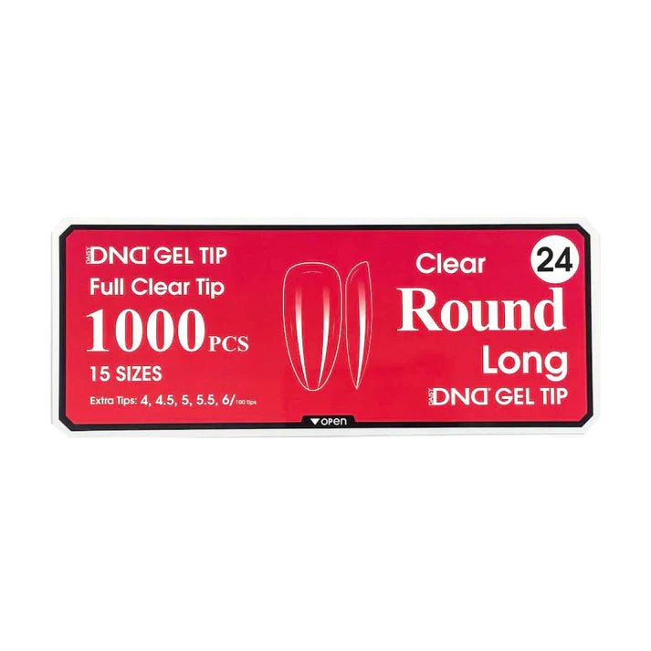 DND Clear Gel Tips - Pro Box (1000pcs) - Angelina Nail Supply NYC