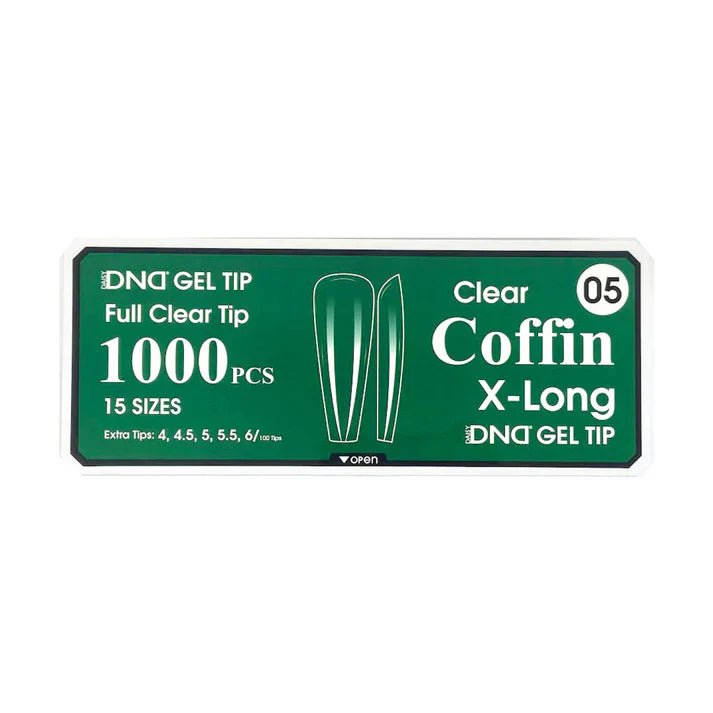DND Clear Gel Tips - Pro Box (1000pcs) - Angelina Nail Supply NYC