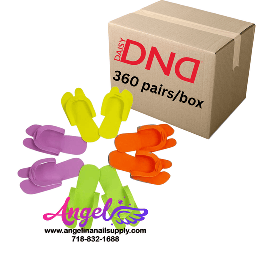 DND Foam Slipper Unfolded (box/30 pack) - Angelina Nail Supply NYC