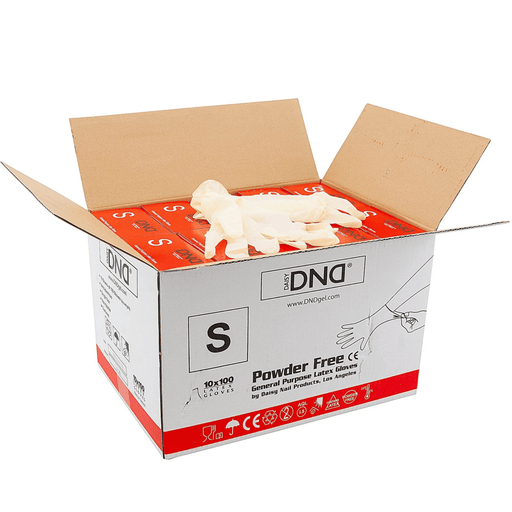 DND General Purpose Latex Gloves (Case/10boxes) - Size: Small - Angelina Nail Supply NYC