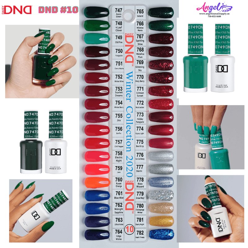 DND10 Collection 10 (Full Set 36 Colors 747 - 782) - Angelina Nail Supply NYC
