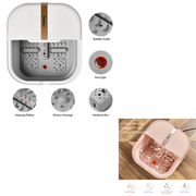 Folding Foot Bath Spa with Heat, Bubble Massage and Vibration - Angelina Nail Supply NYC