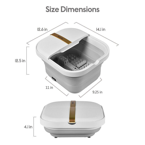 Folding Foot Bath Spa with Heat, Bubble Massage and Vibration - Angelina Nail Supply NYC