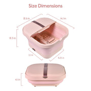 Folding Foot Bath Spa with Heat, Bubble Massage and Vibration - Angelina Nail Supply NYC