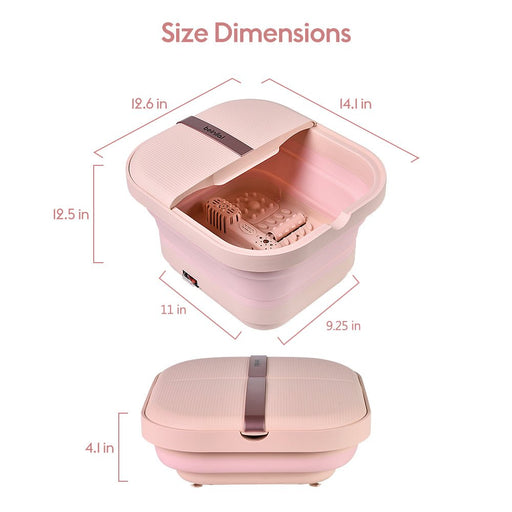 Folding Foot Bath Spa with Heat, Bubble Massage and Vibration - Angelina Nail Supply NYC