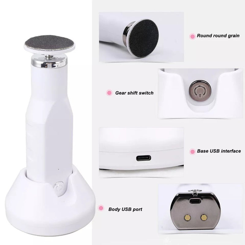 Ionica Electric Foot File Callus Remover Rechargeable FCR03 - Angelina Nail Supply NYC