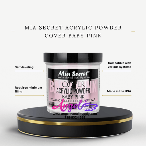 Mia Secret Acrylic Powder Cover Baby Pink 4oz - Angelina Nail Supply NYC