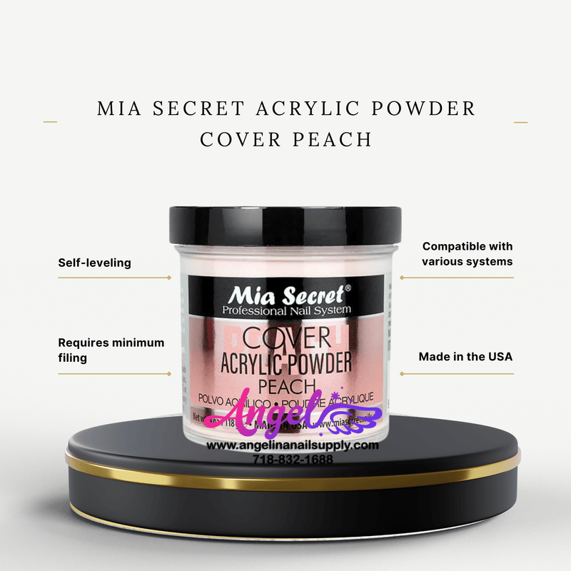 Mia Secret Acrylic Powder Cover Peach 4oz - Angelina Nail Supply NYC