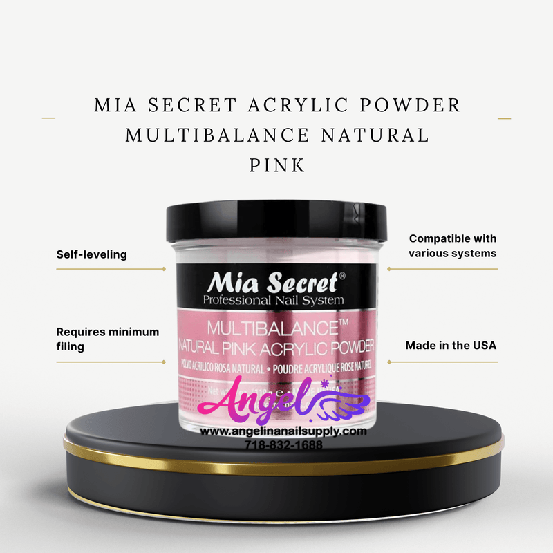 Mia Secret Acrylic Powder Multibalance Natural Pink 4oz - Angelina Nail Supply NYC