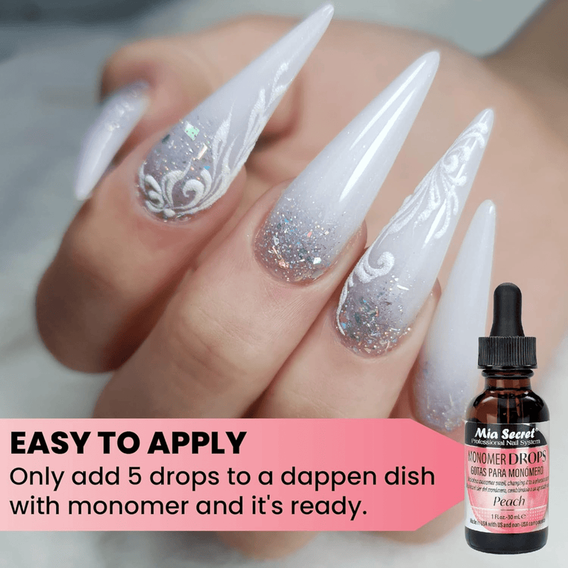 Mia Secret Peach Monomer Drops - Angelina Nail Supply NYC
