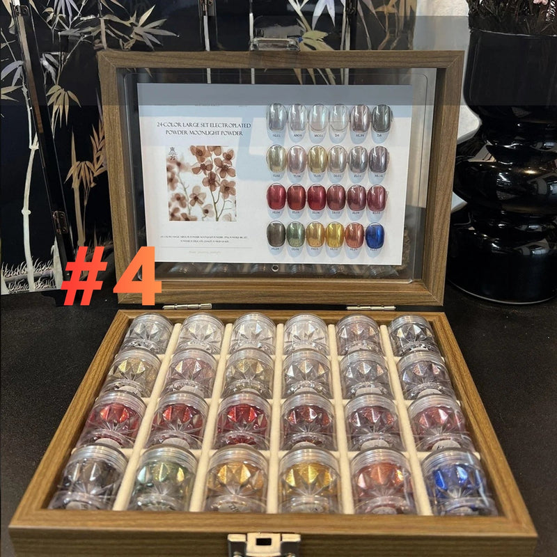 Mirror Chrome Powder Set 24 Colors - Angelina Nail Supply NYC