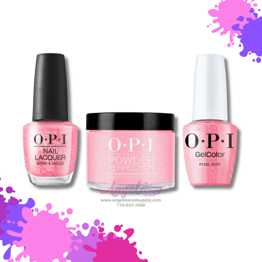 OPI 3in1 combo DP-GC-NL D51 Pixel Dust - Angelina Nail Supply NYC