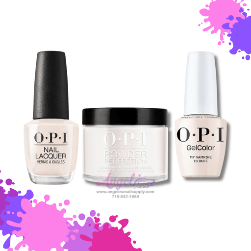 OPI 3in1 combo DP-GC-NL E82 MY VAMPIRE IS BUFF - Angelina Nail Supply NYC