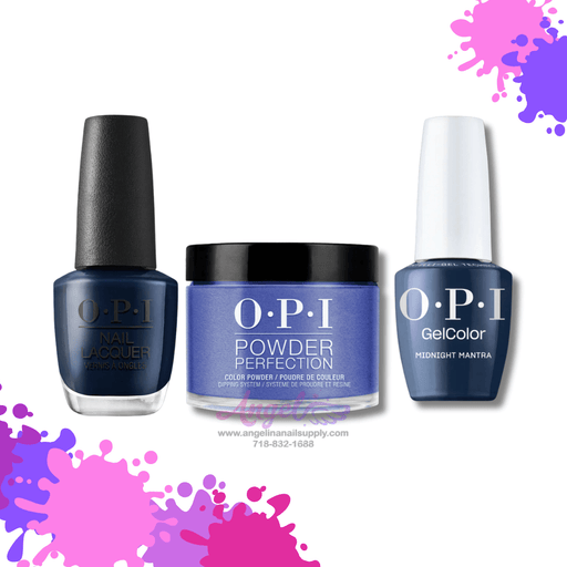 OPI 3in1 combo DP-GC-NL F009 MIDNIGHT MANTRA - Angelina Nail Supply NYC