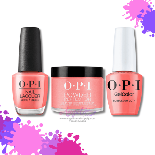 OPI 3in1 combo DP-GC-NL F030 Bubblegum Goth - Angelina Nail Supply NYC