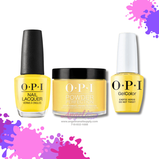 OPI 3in1 combo DP-GC-NL F91 EXOTIC BIRDS DO NOT TWEET - Angelina Nail Supply NYC