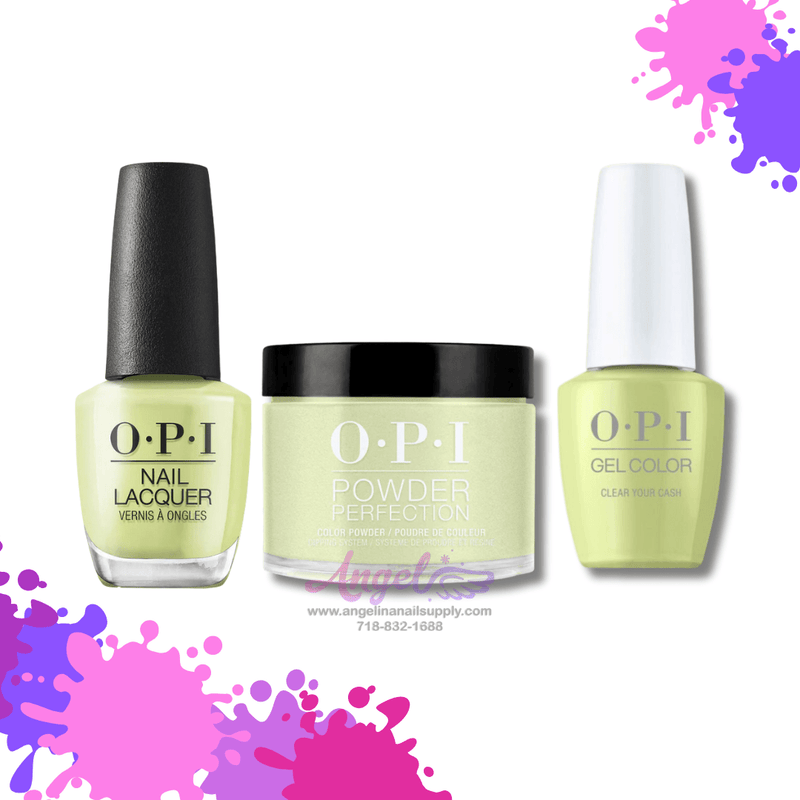 OPI 3in1 combo DP-GC-NL S005 CLEAR YOUR CASH - Angelina Nail Supply NYC