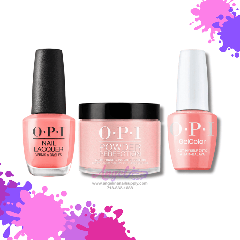 OPI 3in1 combo DP-GCT-NL N57 GOT INTO A JAM-BALAYA - Angelina Nail Supply NYC