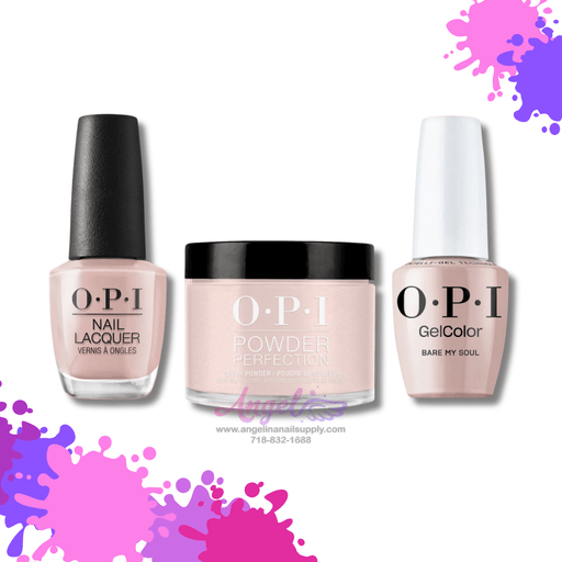 OPI 3in1 combo DP-GCT-NL SH4 Bare My Soul - Angelina Nail Supply NYC
