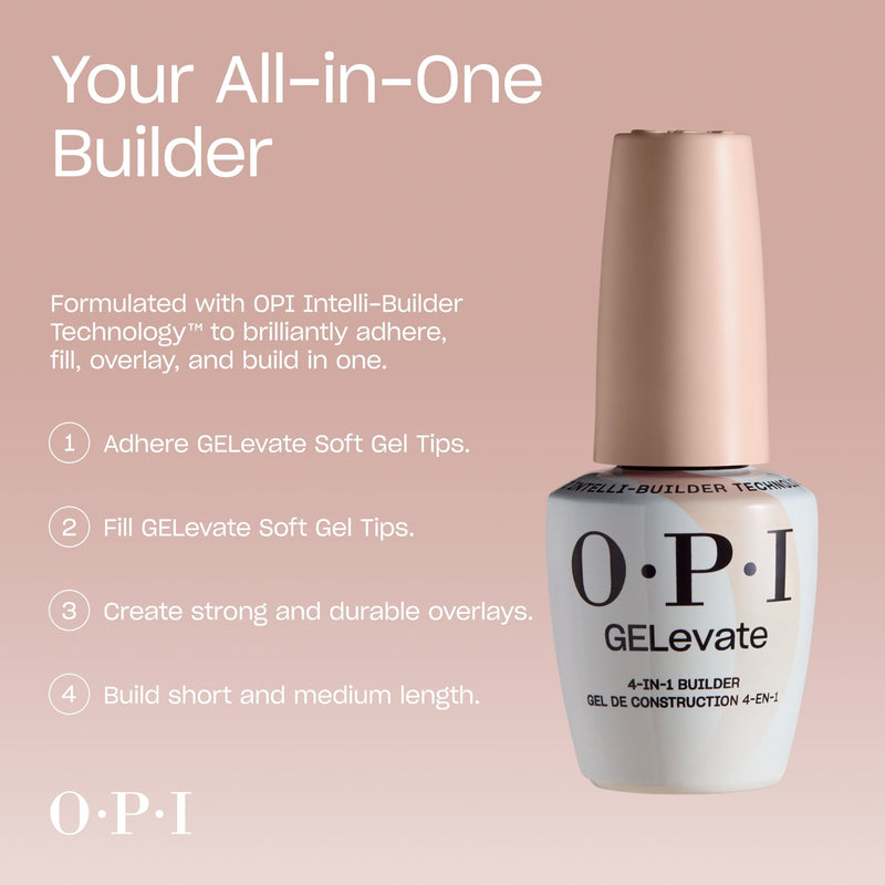 OPI 4-in-1 Builder Gel BIB002 Dark Nude / Nude Sculpture - Angelina Nail Supply NYC