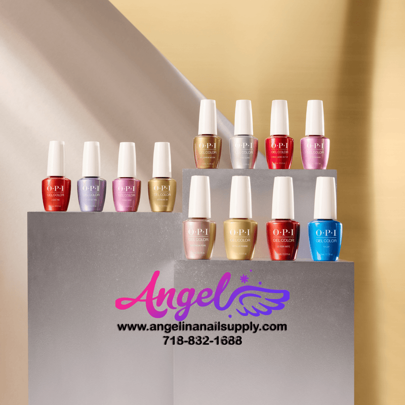OPI Gel Color - Metallic Mega Mix Collection 12 Colors & 1 Base Gel 1 Top Gel| Fall 2024 - Angelina Nail Supply NYC