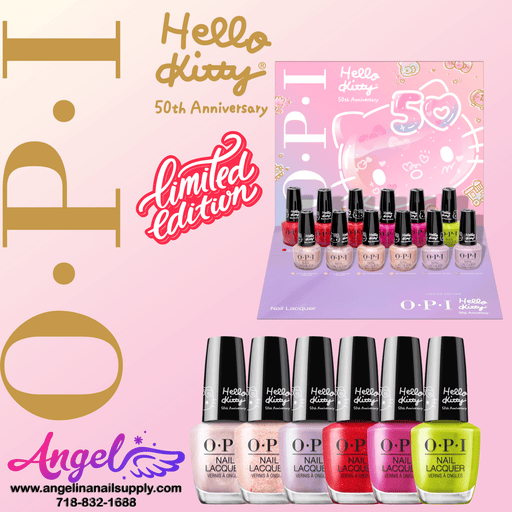 OPI Nail Lacquer - Hello Kitty 50th Anniversary Collection 6 Colors (12 bottles) | Limited Edition - Angelina Nail Supply NYC