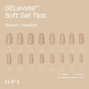 OPI Soft Gel Pre-Shaped Tip Extensions / Round - Angelina Nail Supply NYC