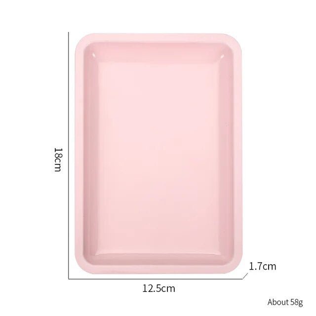 Stainless Steel Pink Tray - Angelina Nail Supply NYC