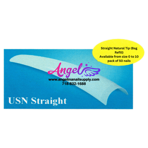 USN Straight Natural Tip (Bag Refill) - Angelina Nail Supply NYC