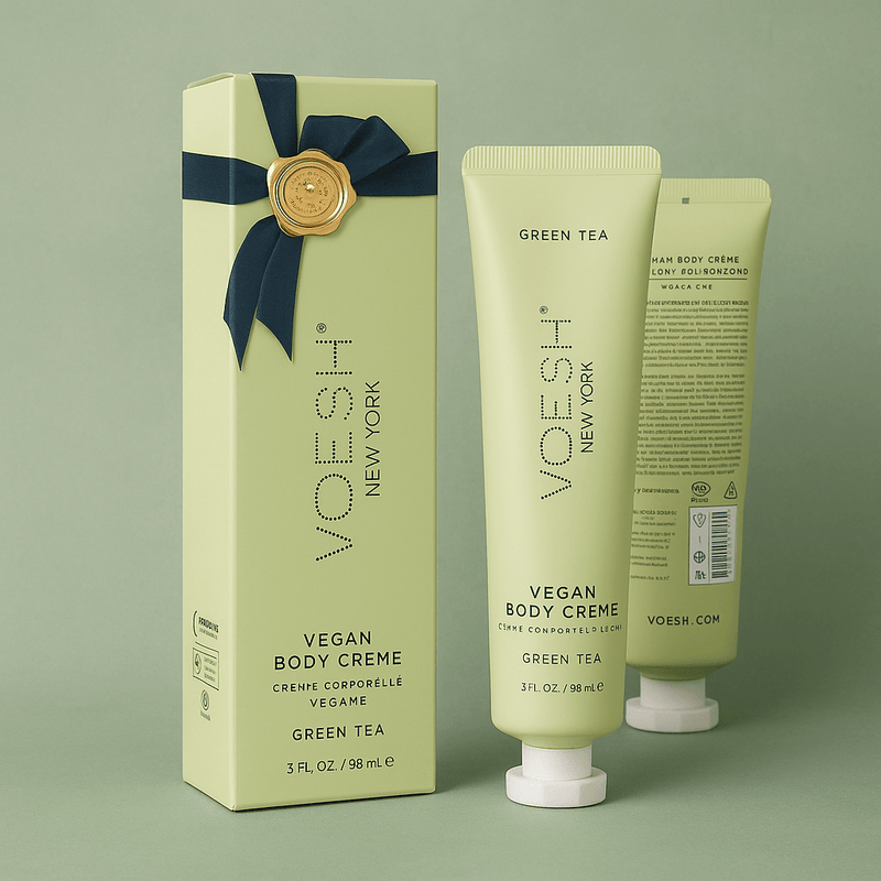 Voesh Green Tea Supple Vegan Body & Hand Creme 3 Fl.Oz. - Angelina Nail Supply NYC