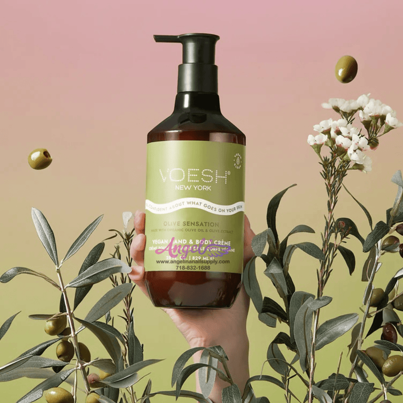 Voesh Olive Sensation Vegan Body & Hand Creme 28 Fl.Oz. - Angelina Nail Supply NYC