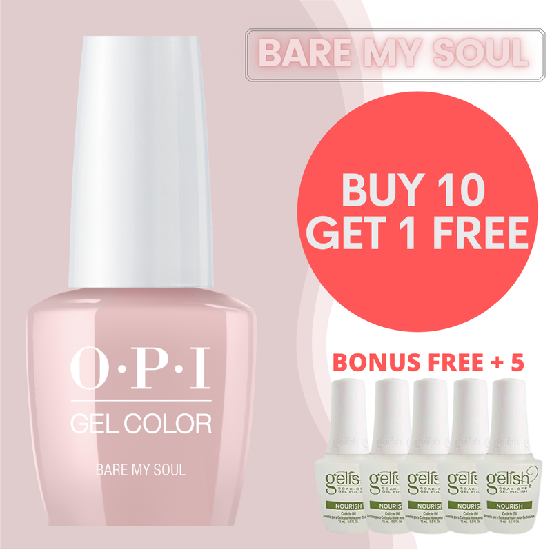 OPI Gel Color GC SH4 BARE MY SOUL (Mua 10 Tặng 1 + Tặng thêm 5 Gelish Oil)