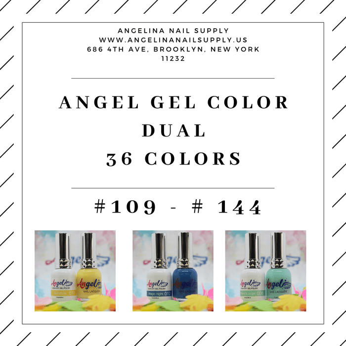 Angel Gel Color Dual ( 36 colors ) #109 - #144 - Angelina Nail Supply NYC