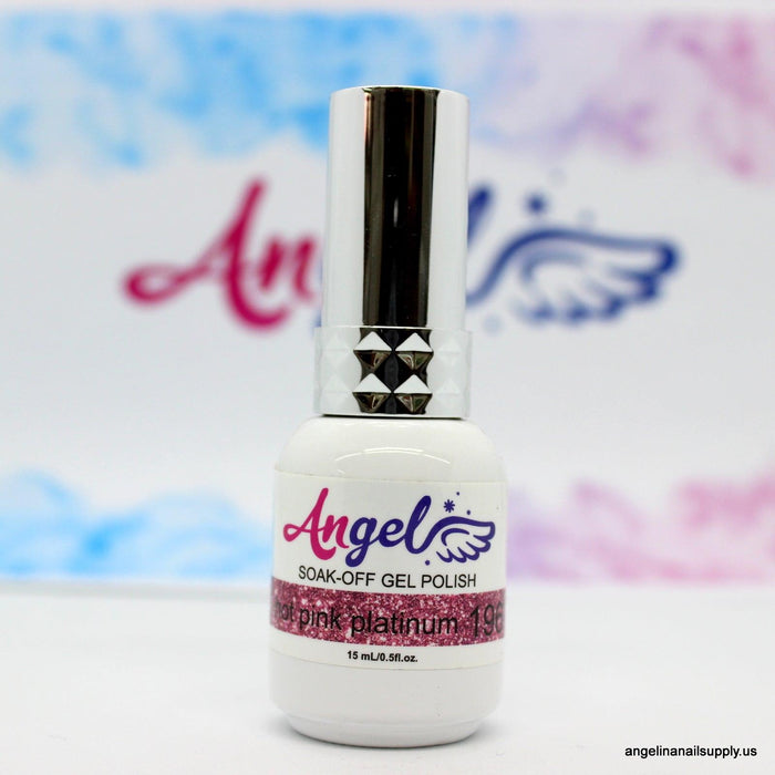 Angel Holo & Platinum 196 hot pink platinum - Angelina Nail Supply NYC