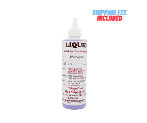 Angelina Liquid Acrylic Monomer | Clear or Purple with 8 oz or 16 oz - Angelina Nail Supply NYC