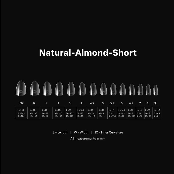 Aprés Box of Tips Natural - Almond - Short 2.0 - Angelina Nail Supply NYC