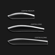 Aprés Box of Tips Natural - Coffin - Long - Angelina Nail Supply NYC