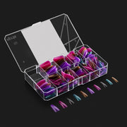 Aprés Box of Tips Sculpted - Coffin - Long - Vivid Color - Angelina Nail Supply NYC