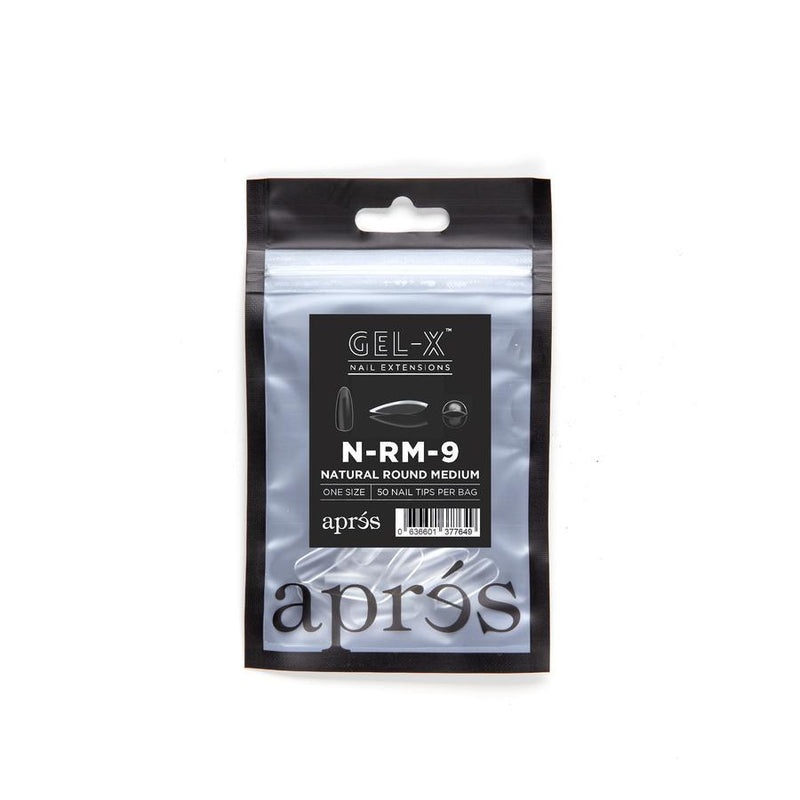Aprés Refill Bags Natural Round Short (50pcs/pack) - Angelina Nail Supply NYC