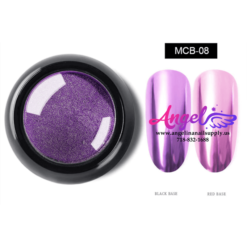 Chrome Mirror Powder Pigment MCB 12 Colors Pack - Angelina Nail Supply NYC