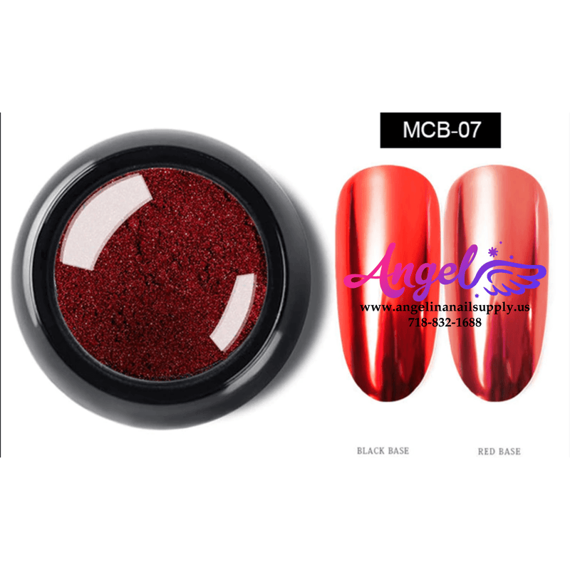 Chrome Mirror Powder Pigment MCB 12 Colors Pack - Angelina Nail Supply NYC