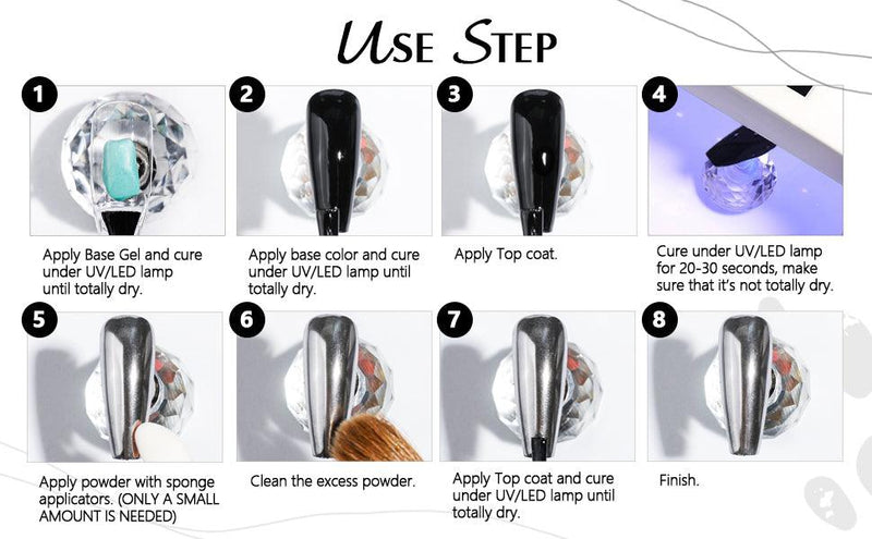 Chrome Mirror Powder Pigment MCB03 - Angelina Nail Supply NYC