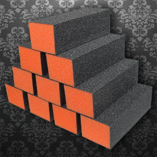 Dixon 3-Way Premium Buffer Orange/Black Grit 100/180 (2pcs) - Angelina Nail Supply NYC
