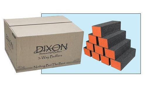 Dixon 3-Way Premium Buffer Orange/Black Grit 100/180 (Box/500pcs) - Angelina Nail Supply NYC