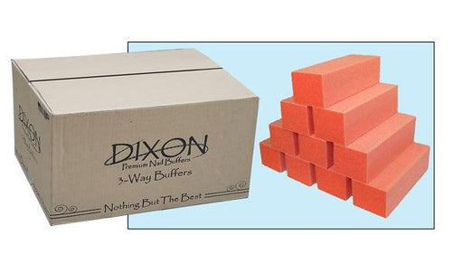 Dixon 3-Way Premium Buffer Orange/White Grit 60/60 (Box/500pcs) - Angelina Nail Supply NYC