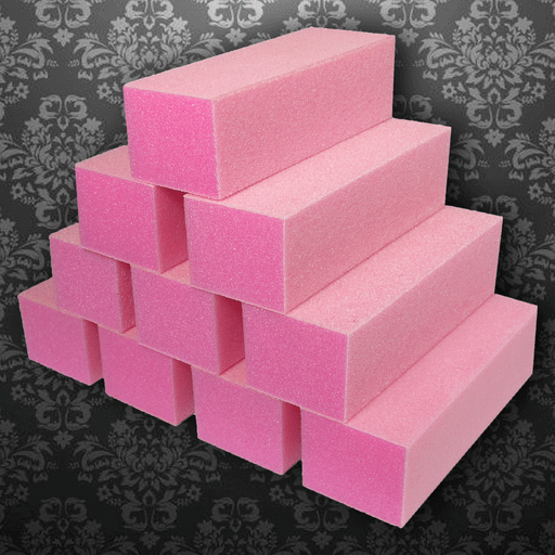 Dixon 3-Way Premium Buffer Pink/White Grit 220/220 (2pcs) - Angelina Nail Supply NYC