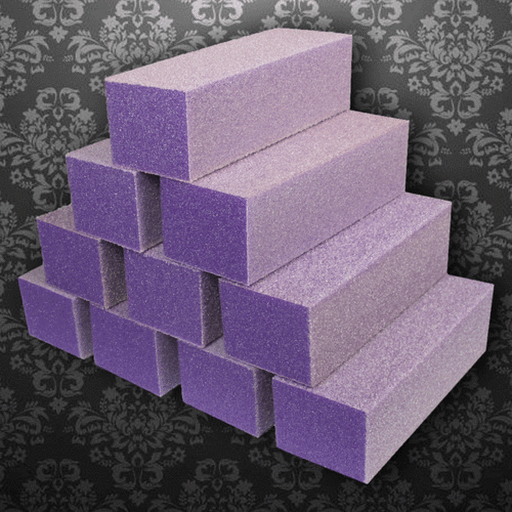 Dixon 3-Way Premium Buffer Purple/White Grit 60/100 (2pcs) - Angelina Nail Supply NYC