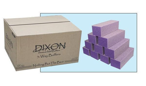 Dixon 3-Way Premium Buffer Purple/White Grit 60/100 (Box/500pcs) - Angelina Nail Supply NYC