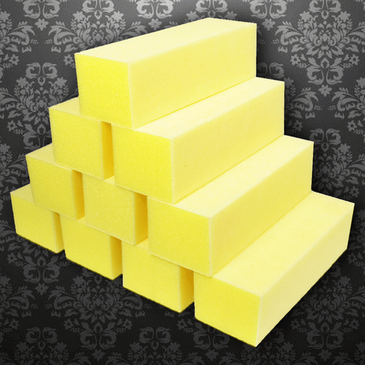 Dixon 3-Way Premium Buffer Yellow/White Grit 100/180 (2pcs) - Angelina Nail Supply NYC