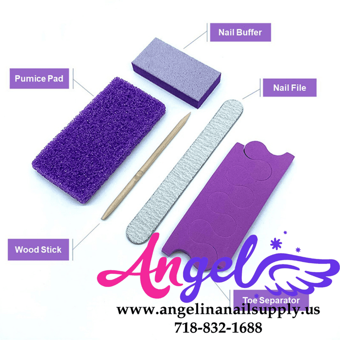 DND - Disposable Manicure Pedicure Kit (5in1) - Angelina Nail Supply NYC